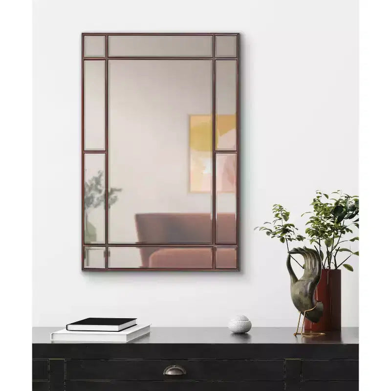 Miroir décoratif mural encadré 20" x 30" Bronze