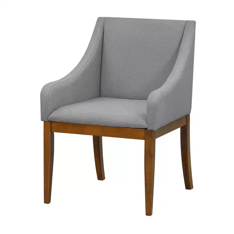 Ensemble de salle à manger extensible Whisen Rustique 7 pièces avec 2 fauteuils et 4 chaises sans accoudoirs