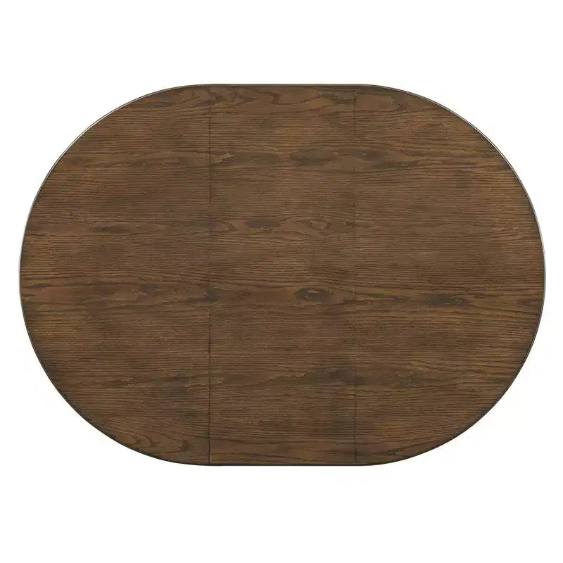 Ensemble de salle à manger fonctionnel Whisen 5 pièces, style rustique rétro, avec 1 table extensible et 4 chaises rembourrées