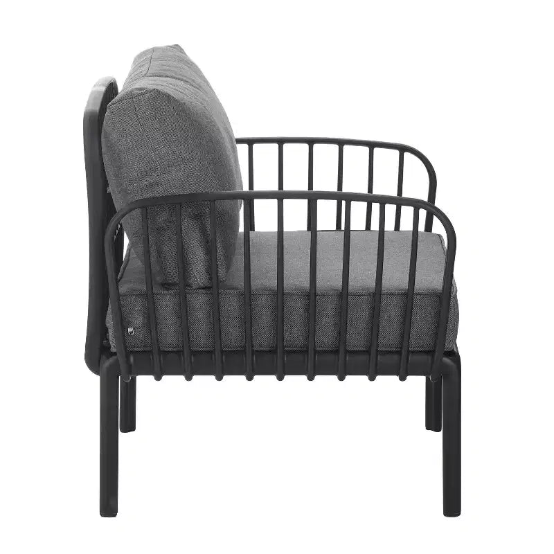 Christopher Knight Home Leah Ensembles de conversation d'extérieur 4 places en plastique et verre avec coussins