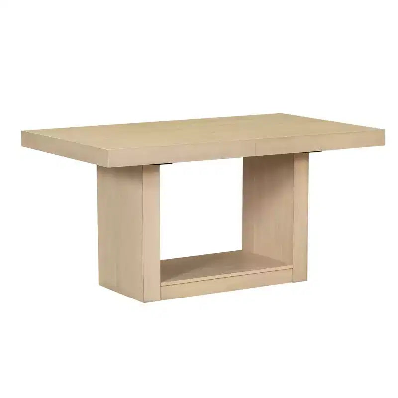 Ensemble de salle à manger 6 pièces avec table extensible et rallonge amovible, 4 chaises de salle à manger rembourrées et un banc, Naturel+Beige - ModernLuxe