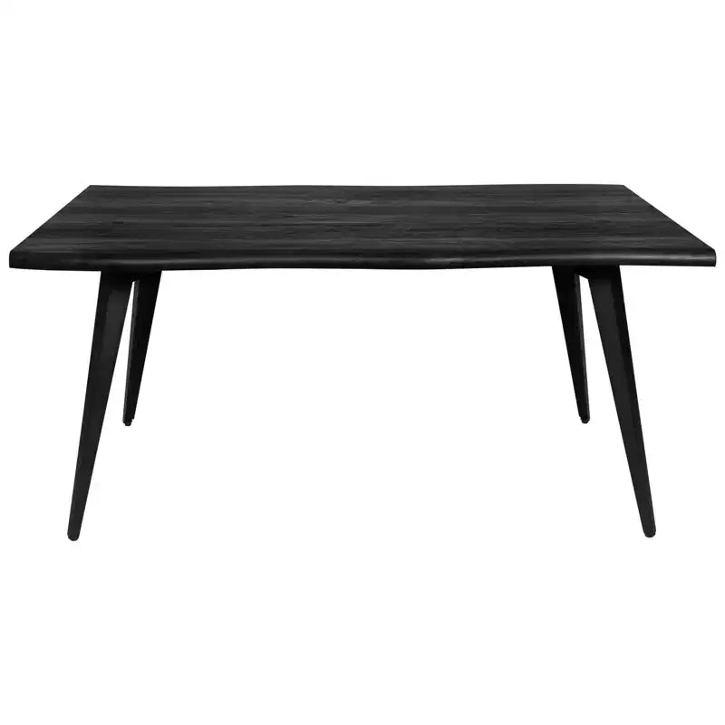 Ensemble de salle à manger LeisureMod Ravenna 7 pièces, table rectangulaire de 63 pouces et 6 chaises Ervilla
