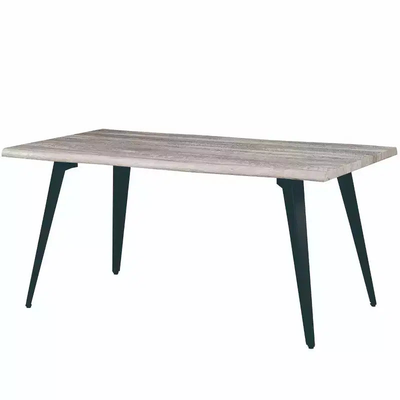 Ensemble de salle à manger LeisureMod Ravenna 7 pièces, table rectangulaire de 63 pouces et 6 chaises Ervilla