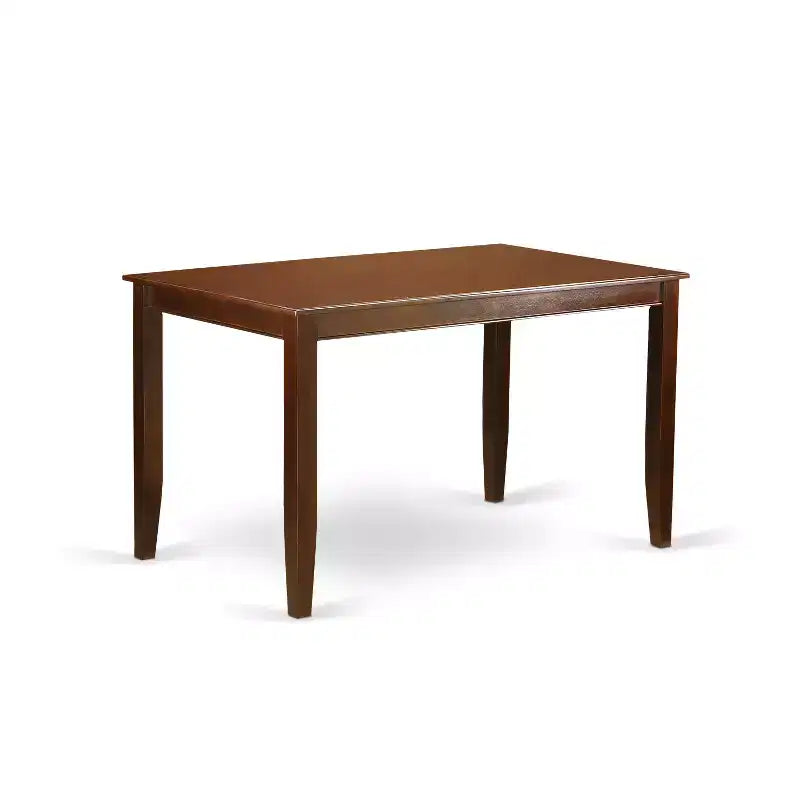 Ensemble Table Haute Classique et Tabourets de Bar de Cuisine Fini Acajou
