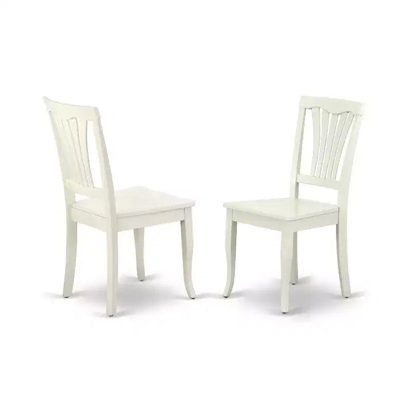 HomeStock ANAV5 Ensemble Table et Chaises de Cuisine Rondes Blanc Lin