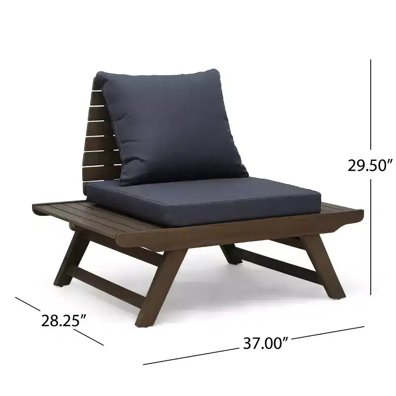 Ensemble de conversation d'extérieur 6 places Christopher Knight Home Sedona en bois d'acacia avec coussins