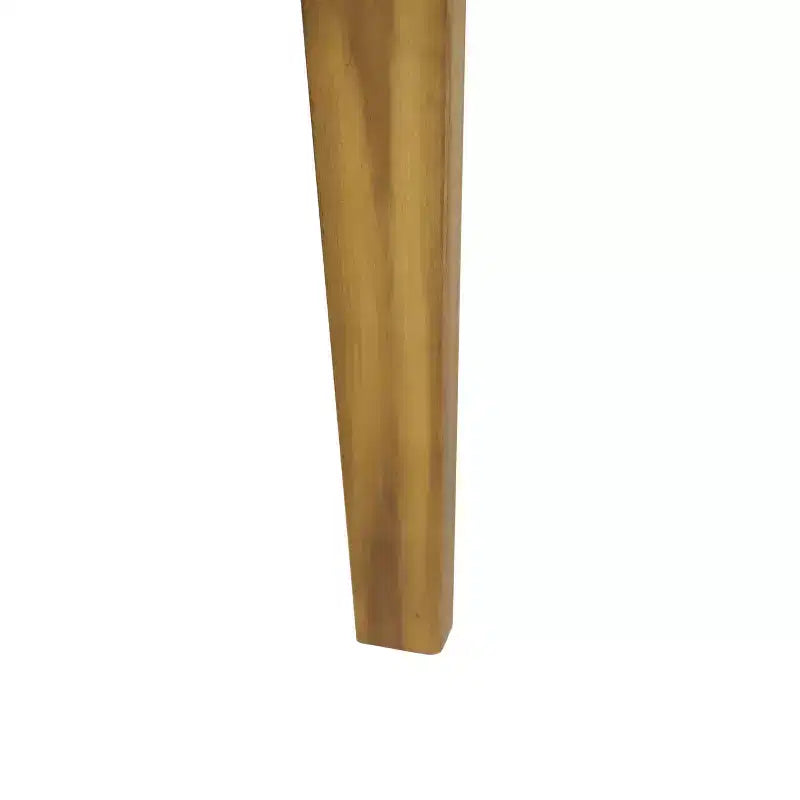 Ensemble de conversation d'extérieur 3 pièces GDFStudio Dean en bois d'acacia avec table basse ronde, blanc/teck