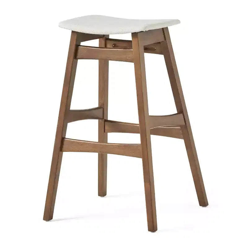 GDFStudio Elise Ensemble de bar 5 pièces rembourré en tissu de style Mid-Century Modern