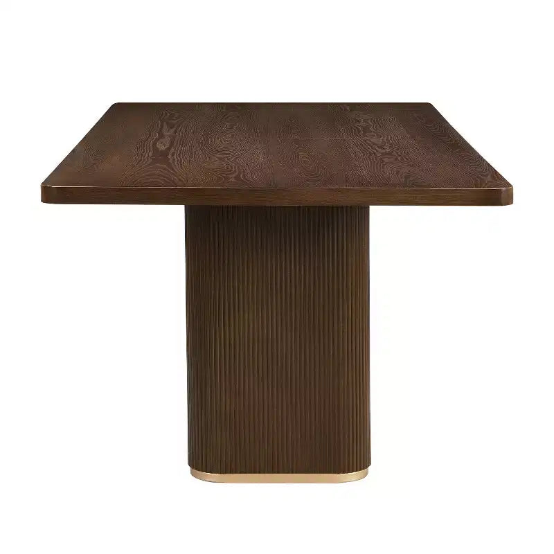 Ensemble de salle à manger contemporain Christopher Knight Home Grace 7 pièces en bois d'hévéa et rotin avec table rectangulaire surdimensionnée