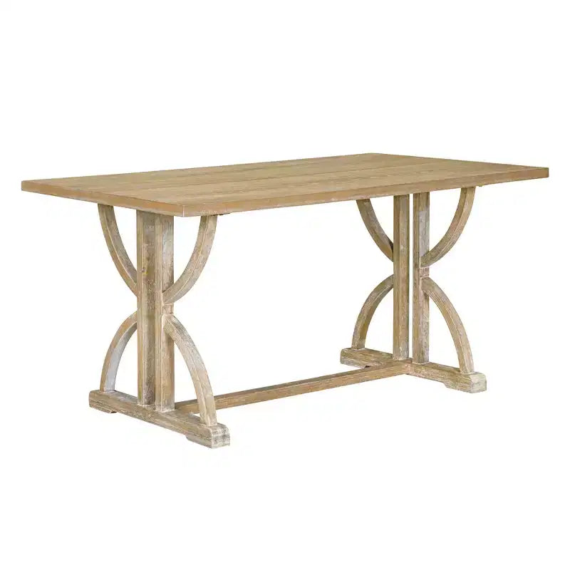 Ensemble de salle à manger de ferme pour 4 personnes, table de cuisine rectangulaire avec 4 chaises rembourrées et un banc