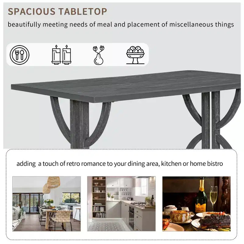 Ensemble de salle à manger de ferme pour 4 personnes, table de cuisine rectangulaire avec 4 chaises rembourrées et un banc