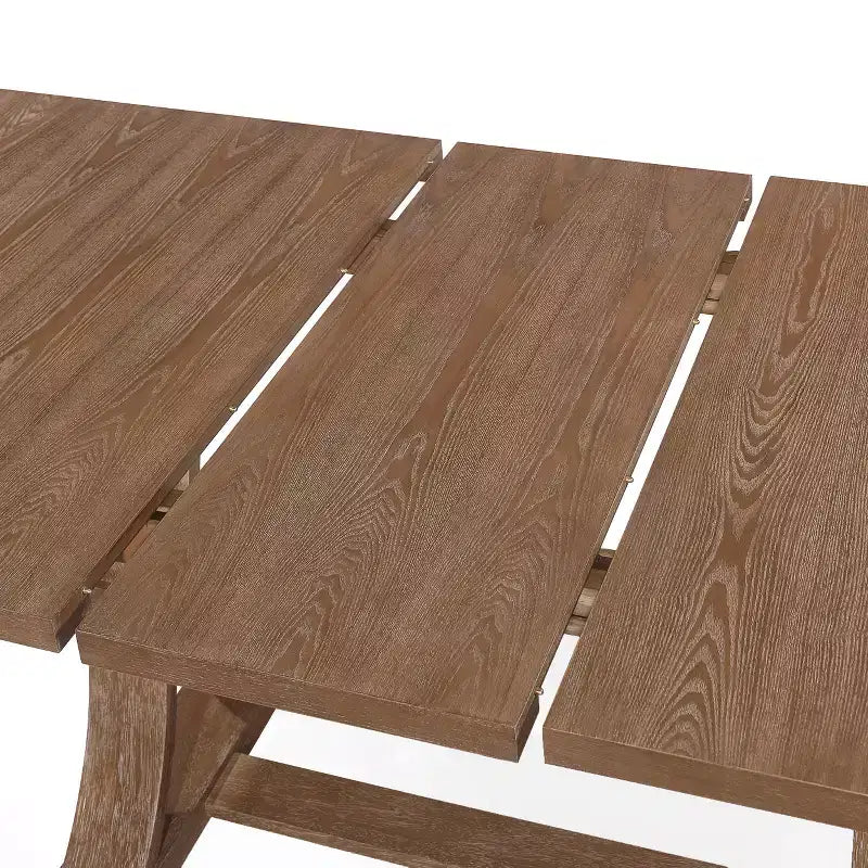 Christopher Knight Home Pampas Ensemble de salle à manger extensible 7 pièces en tissu et rotin style rustique français