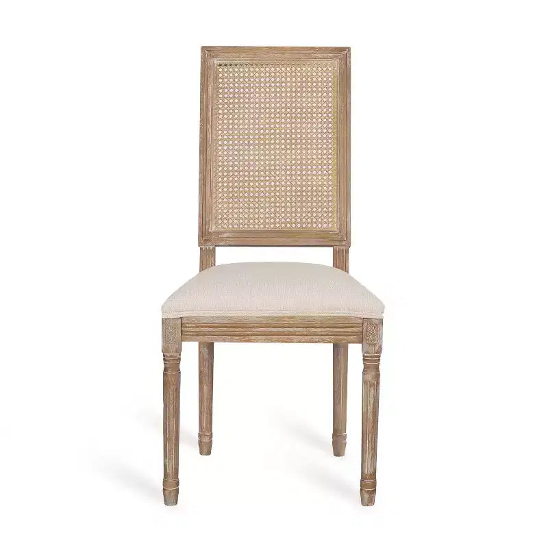 Christopher Knight Home Pampas Ensemble de salle à manger extensible 7 pièces en tissu et rotin style rustique français
