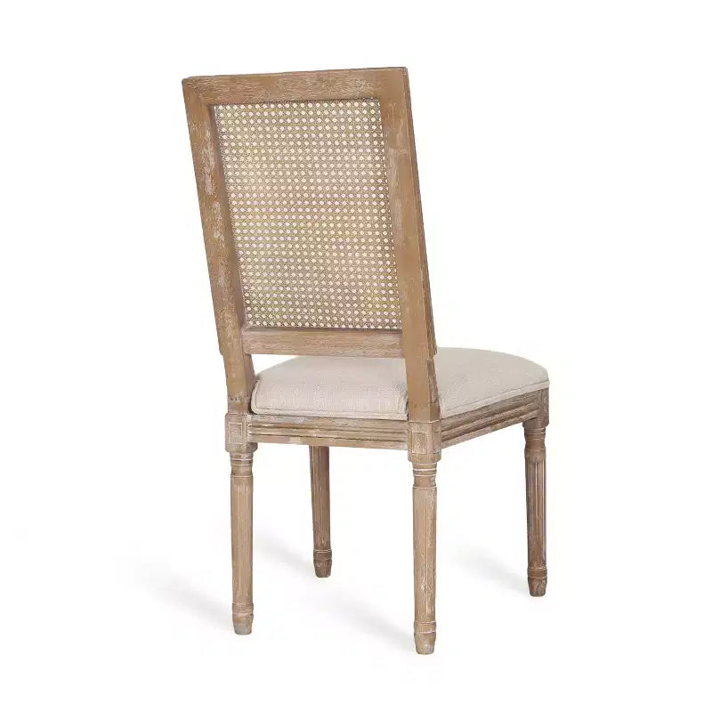 Christopher Knight Home Pampas Ensemble de salle à manger extensible 7 pièces en tissu et rotin style rustique français