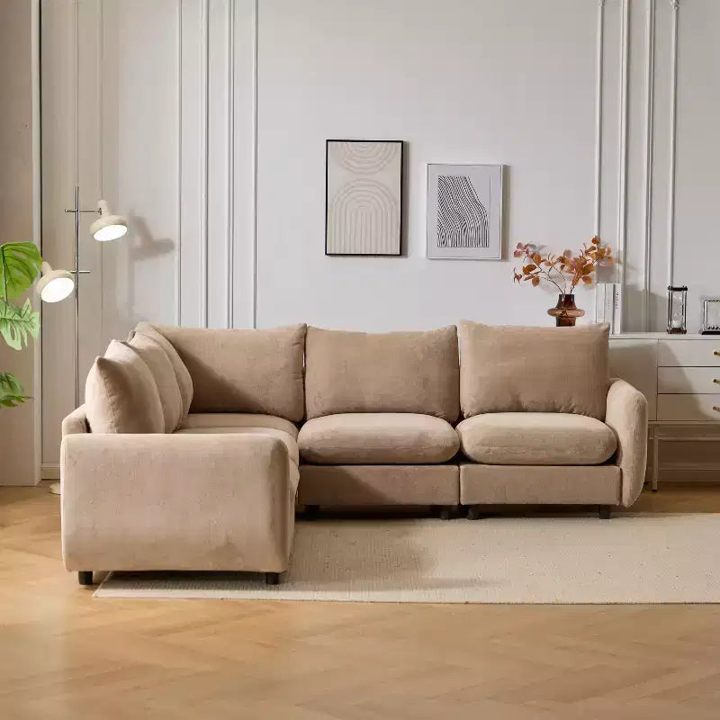 Christopher Knight Home Acker, ensemble de canapés modulaires modernes rembourrés 5 pièces