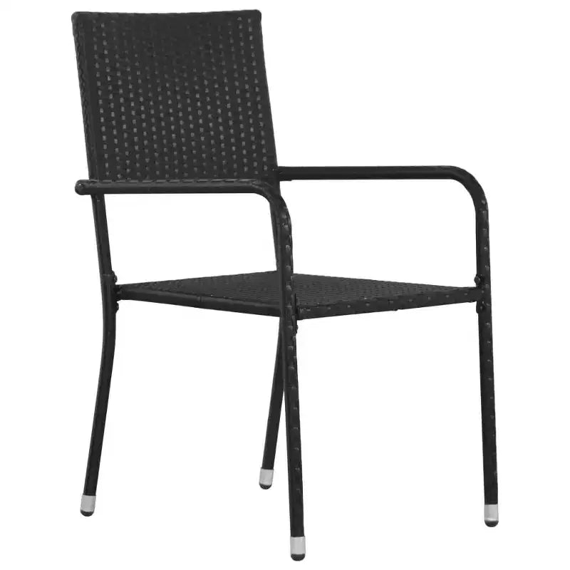 vidaXL Ensemble de salle à manger d'extérieur 7 pièces Table et chaises en résine tressée - Noir