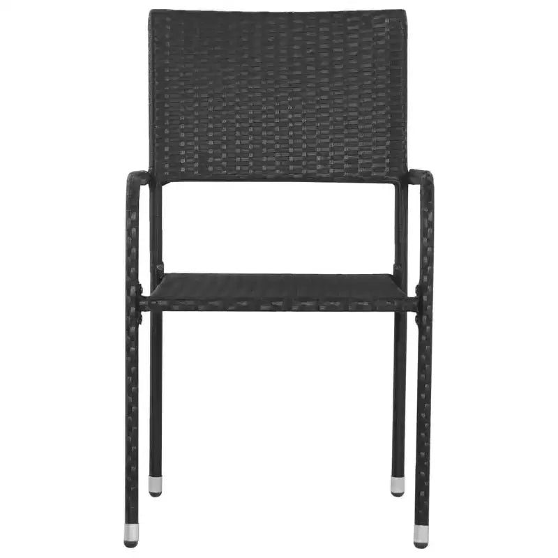 vidaXL Ensemble de salle à manger d'extérieur 7 pièces Table et chaises en résine tressée - Noir