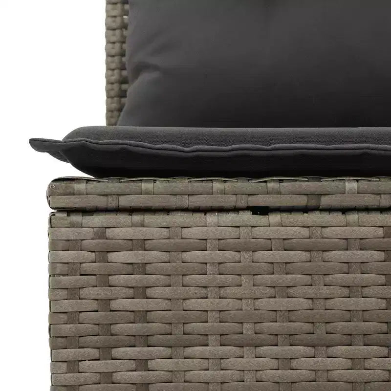 vidaXL Salon de jardin en rotin PE gris 8 pièces Modulable