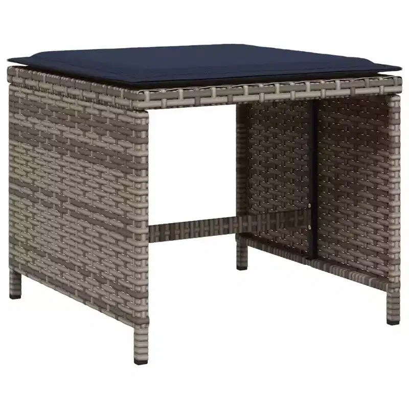 vidaXL Ensemble de salle à manger d'extérieur 10 places, rotin synthétique gris, 11 pièces, pliable