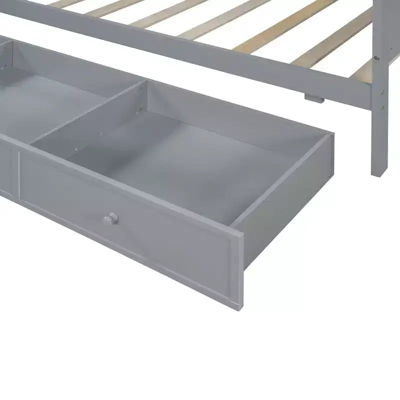 Lit de repos double/grand avec 3 tiroirs, ports USB et bureau