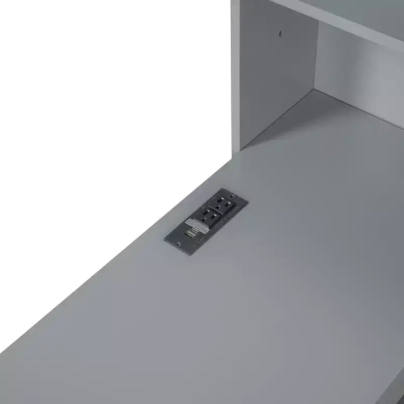 Lit de repos double/grand avec 3 tiroirs, ports USB et bureau
