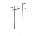 Pipe Decor 76.375 in. Wall Mounted Clothing Rack, Double