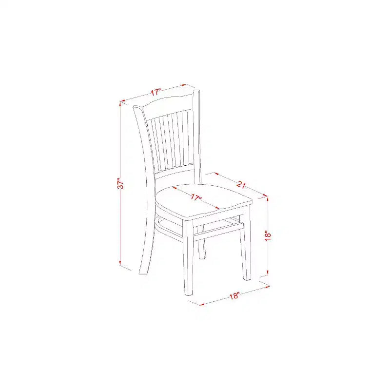 Ensemble moderne de 3 pièces de cuisine à manger - Table ronde et 2 chaises - Finition blanc lin