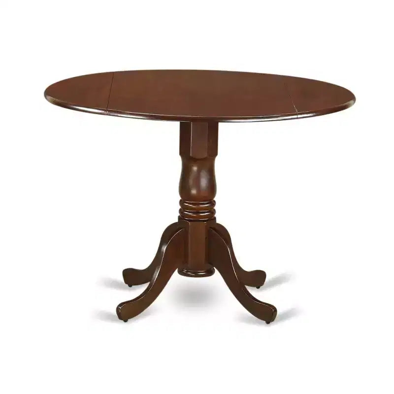 Ensemble de table de cuisine rétro - Ensemble de salle à manger 5 pièces avec chaises - Table ronde à abattants - Bois dur asiatique