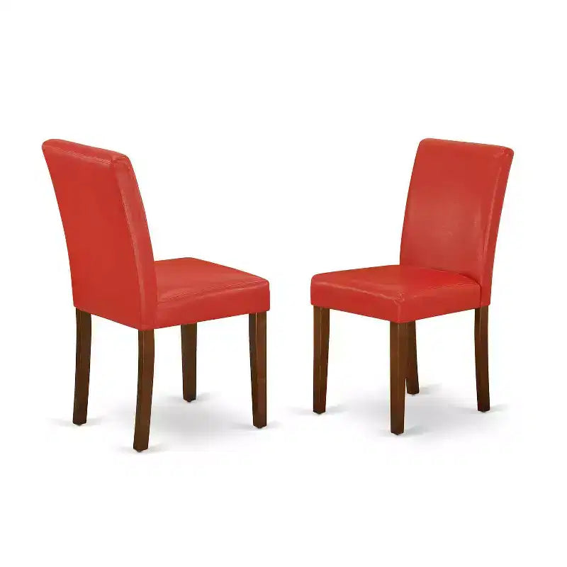 Ensemble table à dîner rectangulaire - Table à dîner 3 pièces avec rallonge papillon et 2 chaises Parsons - Rouge brique