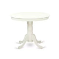 Kitchen Table Set 5 Piece Round Dinette Set Wood Chairs Linen White Small Space Dining