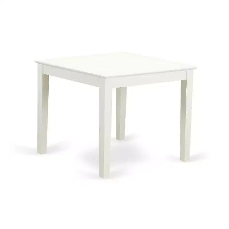Ensemble de salle à manger moderne 3 pièces - Table et 2 chaises Parsons - Fini blanc lin