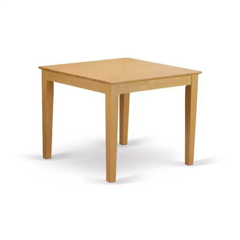 Ensemble repas néoclassique - Table carrée 5 pièces et chaises Parson - Tissu lin pieds chêne - 36 pouces