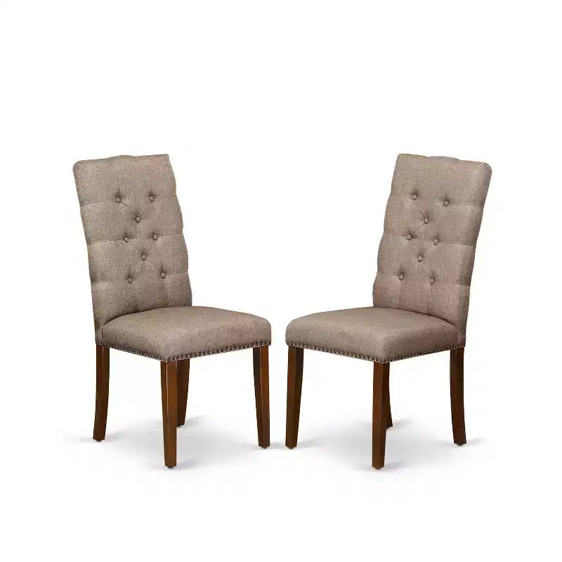 Ensemble de salle à manger 5 pièces - Moderne - Table à rallonge et 4 chaises Parsons - Meubles de salle à manger en bois massif