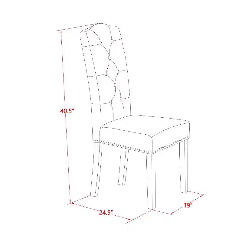 Ensemble de salle à manger 5 pièces - Moderne - Table à rallonge et 4 chaises Parsons - Meubles de salle à manger en bois massif