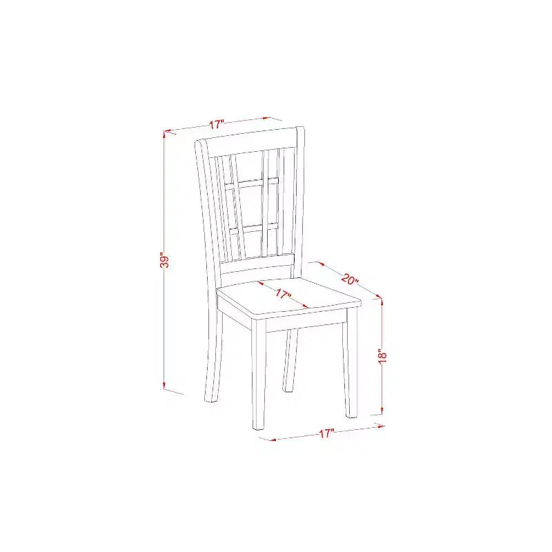 Ensemble Table et Chaises Rétro - 2 Chaises en Bois - Table de Cuisine pour Petits Espaces - Revival