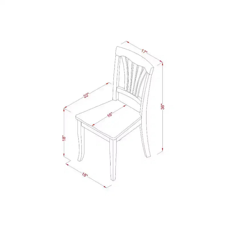 Ensemble table à manger et 2 chaises en bois 3 pièces - Table de cuisine avec 2 chaises - Assise en bois massif - Finition couleur crème