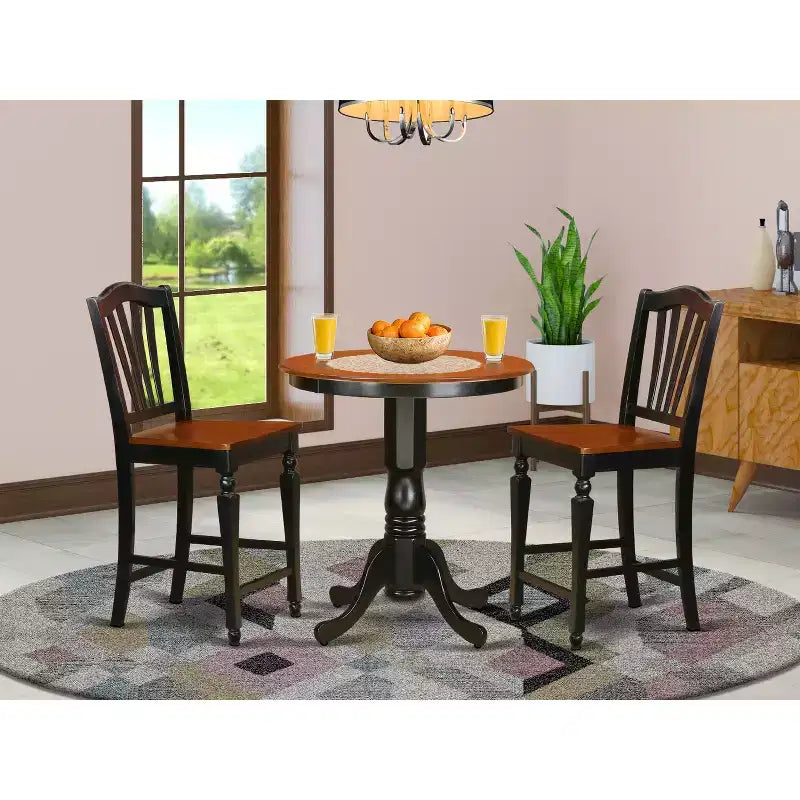 Ensemble Table et Chaises de Cuisine - Table ronde et 4 chaises