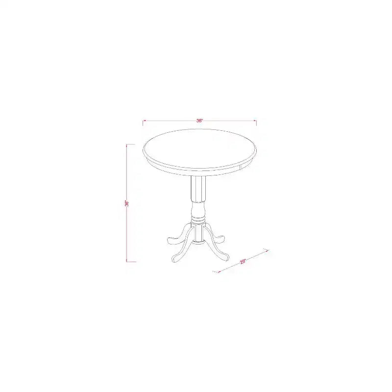 Ensemble Table et Chaises de Cuisine - Table ronde et 4 chaises