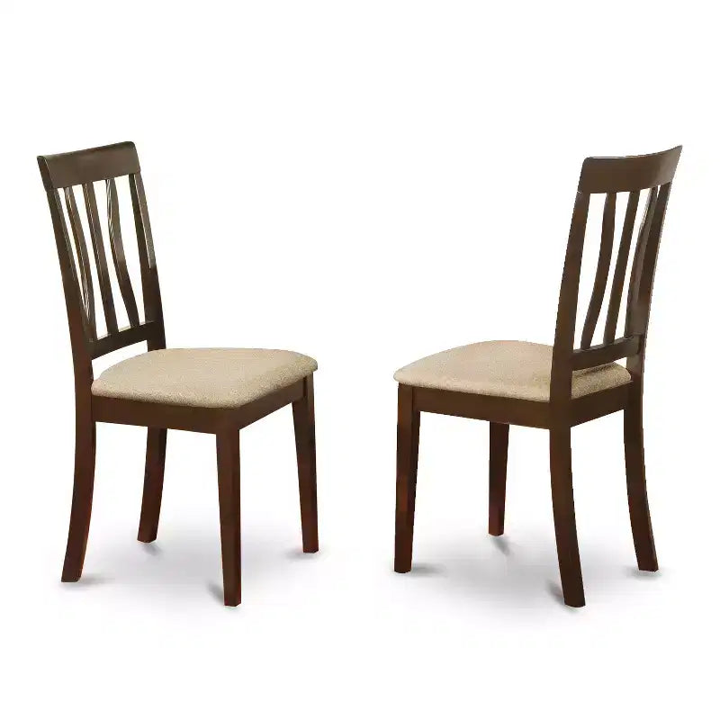 Ensemble de salle à manger 6 pièces Table avec chaises et banc - Fini cappuccino, 36x66 pouces