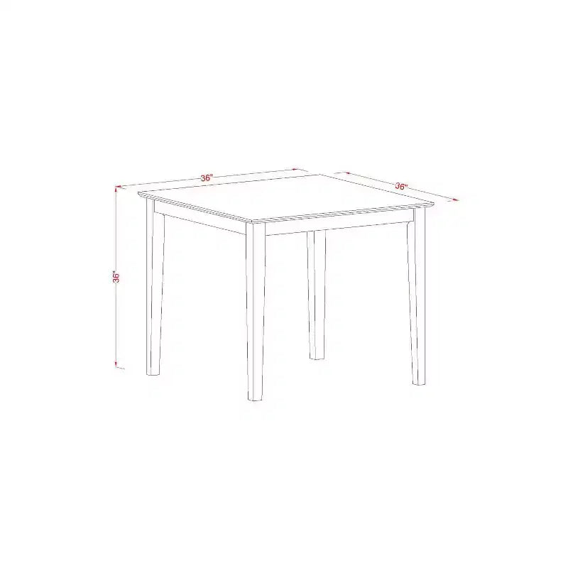 Ensemble de Pub Hauteur Comptoir - Table et Chaises Style Asiatique 3 Pièces - Ensemble Salle à Manger pour Petits Espaces - Acajou 36x36 Pouces