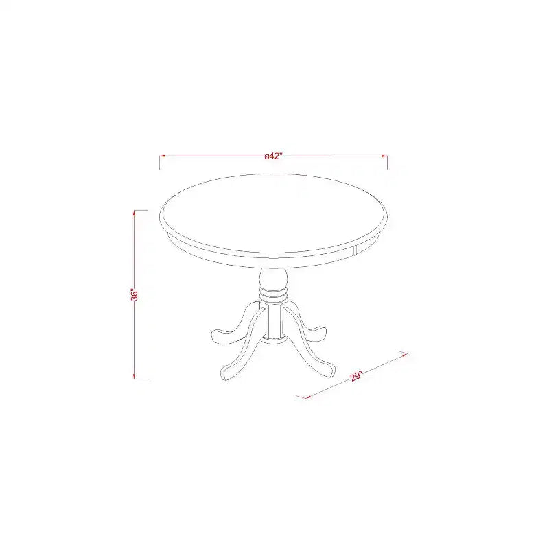 Ensemble de comptoir de cuisine – Table et chaises 5 pièces – Meubles de salle à manger modernes – Finition cerisier noir