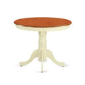 3-Piece Round Buttermilk & Cherry Finish Solid Wood Top Dining Table with 2 Chairs with