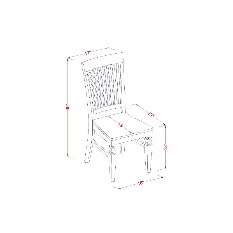 Ensemble de salle à manger rond moderne - Ensemble de 5 pièces table et chaises de cuisine - Table de 107 cm, finition cerisier noir