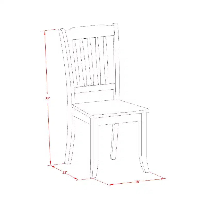 Ensemble de salle à manger rectangulaire - Table et chaises 7 pièces - Fini acajou - Ensemble de dînette de cuisine - Table de 60 pouces