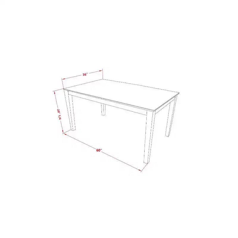 Ensemble repas côtier 6 pièces - Table de 60 po, 4 chaises et banc - Mobilier de patio extérieur