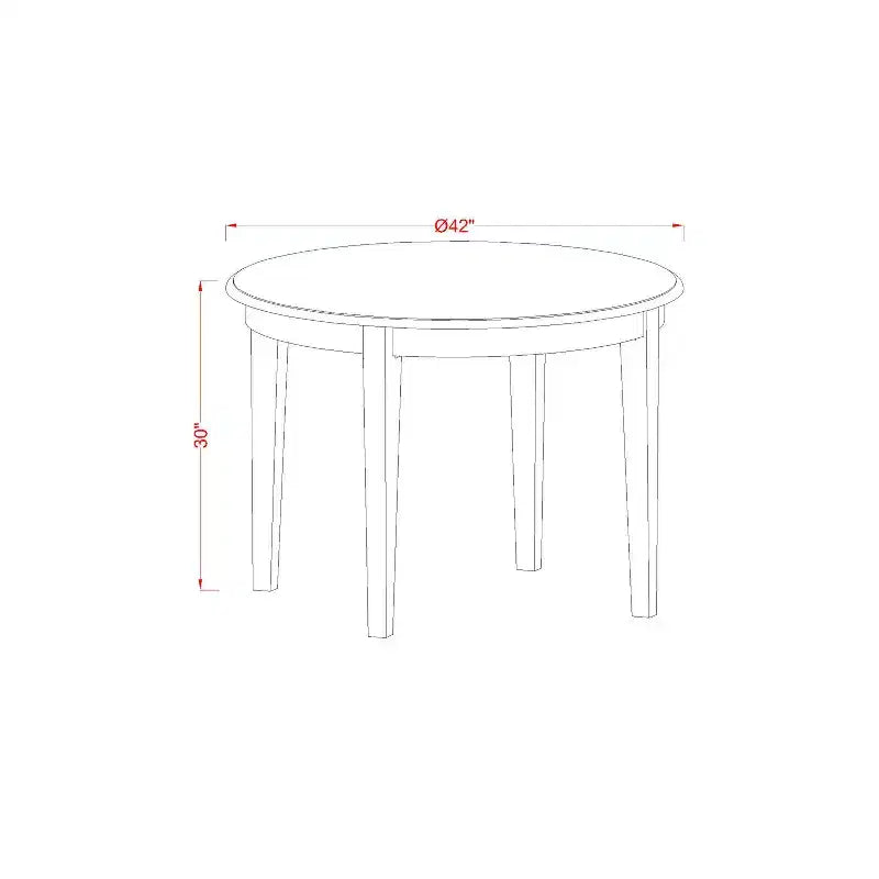 Ensemble table de cuisine 3 pièces Table et chaises rondes Blanc lin