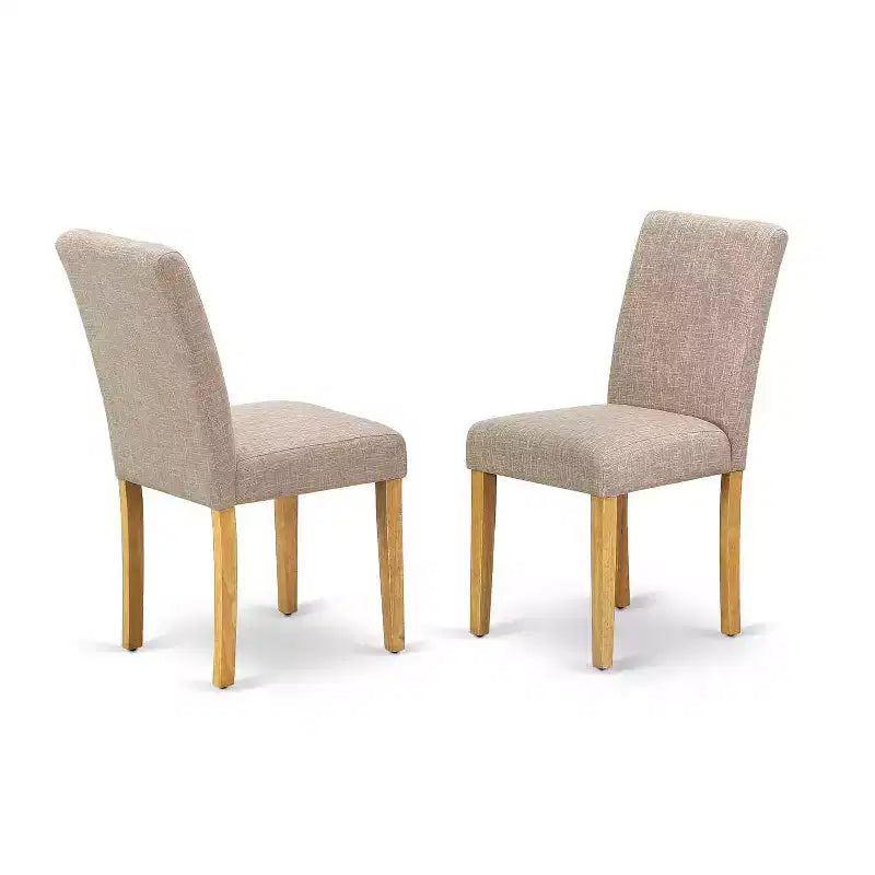 Ensemble de dînette campagnard français - Ensemble table et chaises 3 pièces - Meubles de salle à manger en tissu lin