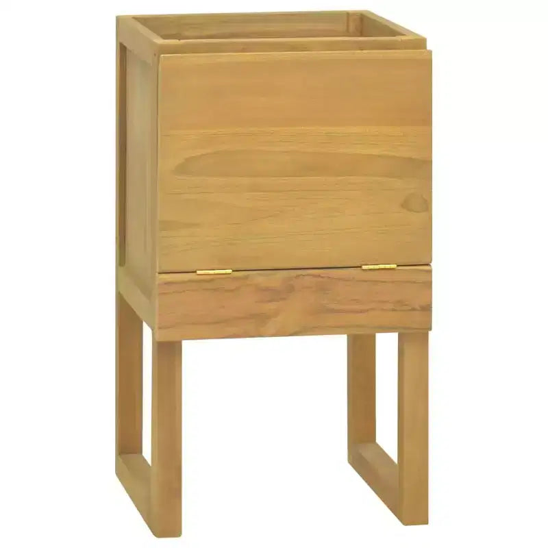 vidaXL Bathroom Cabinet Natural Teak Solid Teak Wood Medium