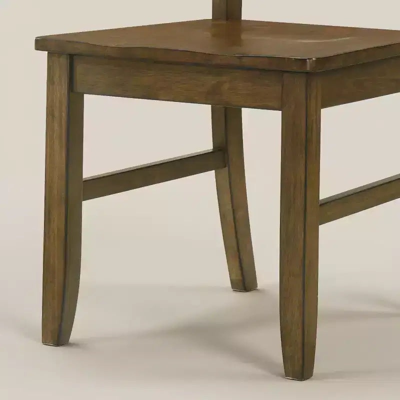 Chaise de salle à manger à dossier croisé en bois massif de 18,5 l x 21,4 P x 38,4 H