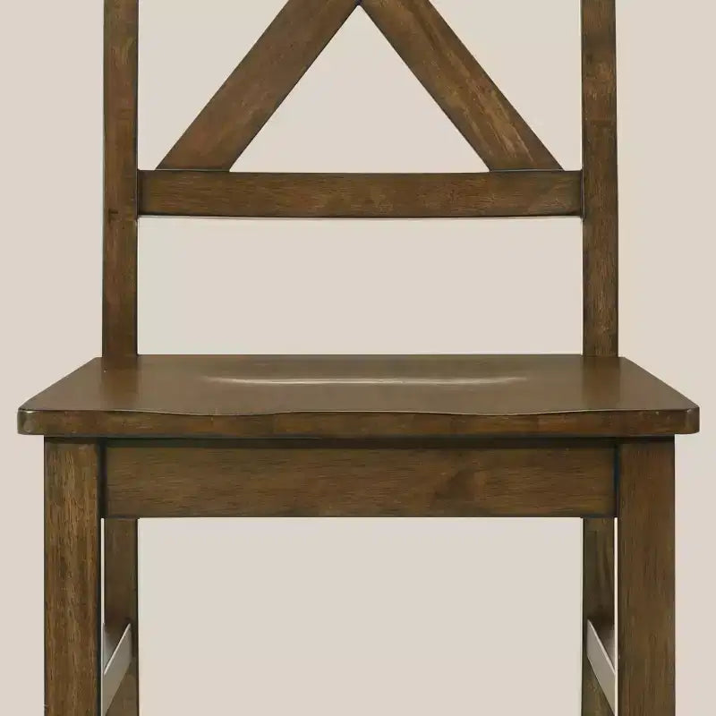 Chaise de salle à manger à dossier croisé en bois massif de 18,5 l x 21,4 P x 38,4 H